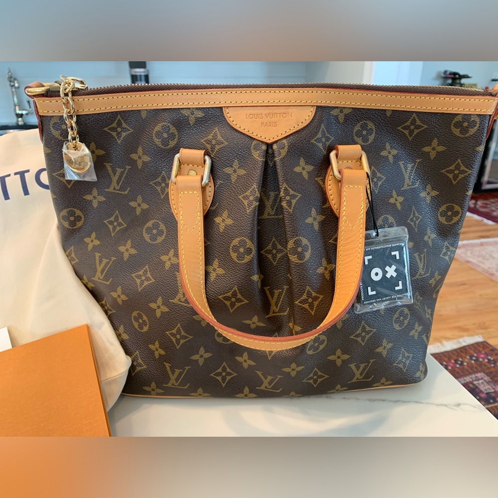 Louis Vuitton Palermo PM handbag in Monogram canvas.